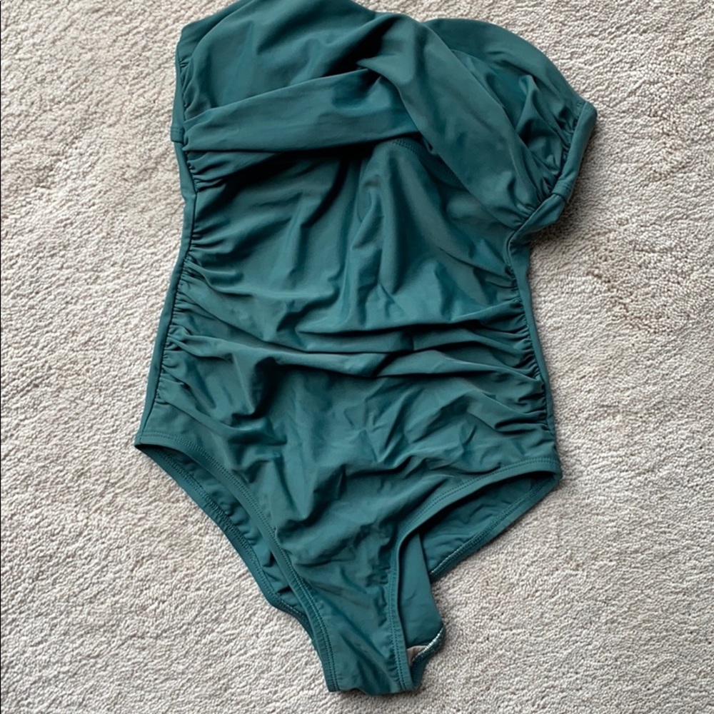 Merona one piece green swimsuit.